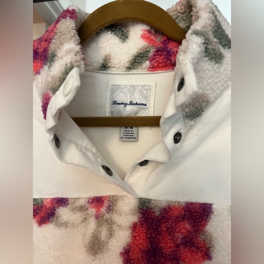 [Tommy Bahama] Fleece Beachway Blooms Snap Jacket - Picture 7 of 10
